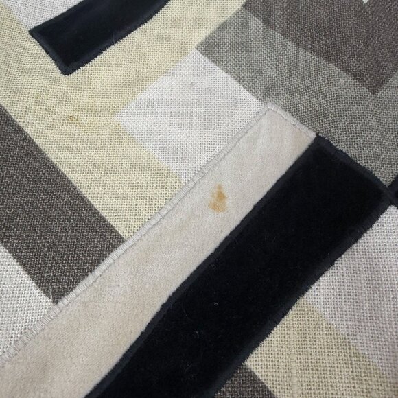 Williams-Sonoma Throw Pillow Cover Linen Velvet Applique Beige Geometric set of - Picture 5 of 6